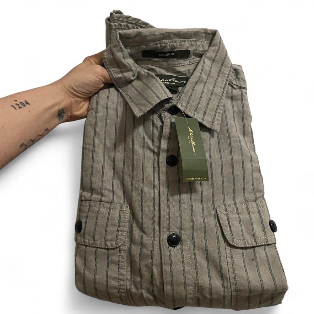 Eddie Bauer striped button down - mens size S